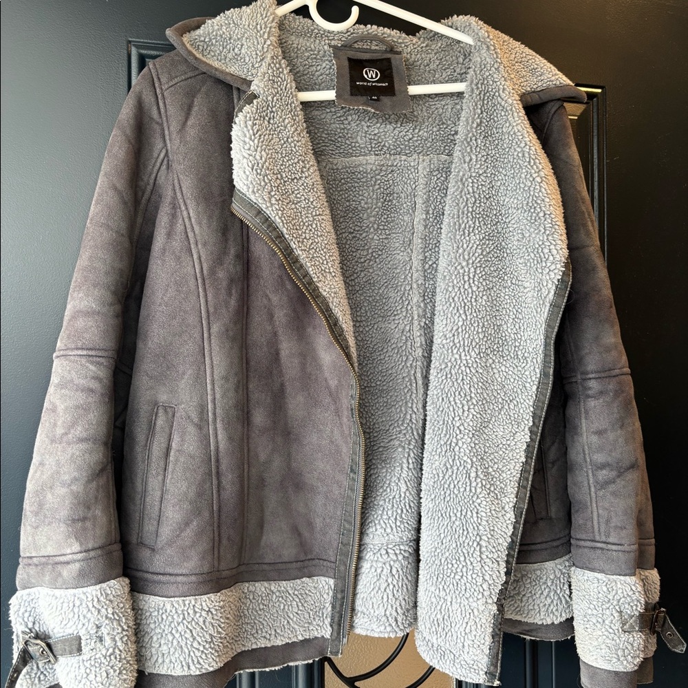Grey Bomber Coat
